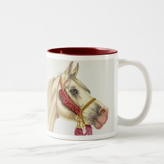 Caneca De Café Em Dois Tons Garanhão árabe (Direita)