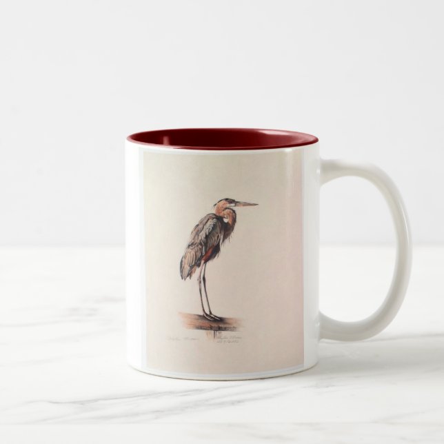 Caneca De Café Em Dois Tons Garça Azul (Direita)