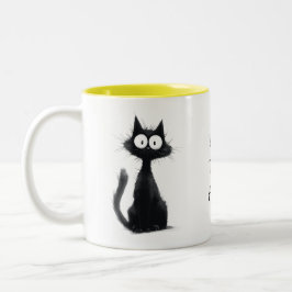 Caneca De Café Em Dois Tons Garden Guardian – Black Cat Mug
