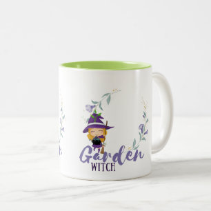 Caneca De Café Em Dois Tons GARDEN WITCH - Personalizar com texto, ortografia,