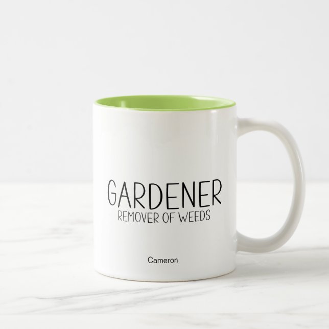 Caneca De Café Em Dois Tons Gardener Remoção De Fezes Humorosas Engraçado (Direita)