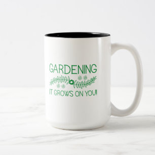 Caneca De Café Em Dois Tons Gardening Ele Cresce Em Você