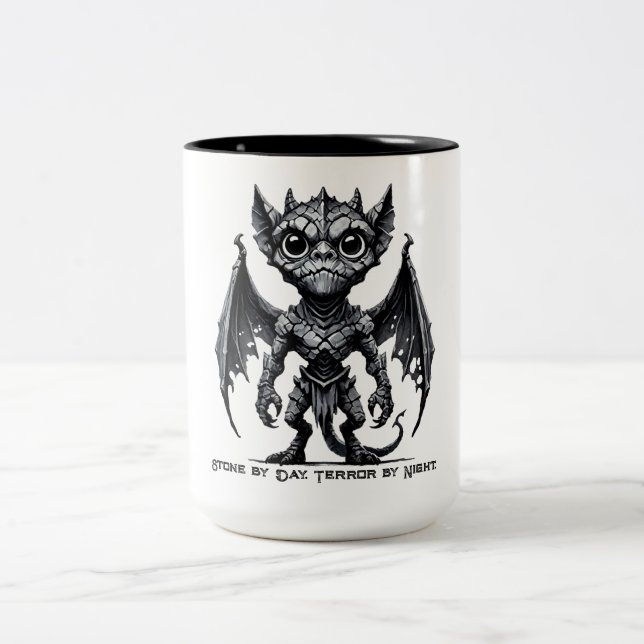 Caneca De Café Em Dois Tons Gargoyle Demon (Centro)
