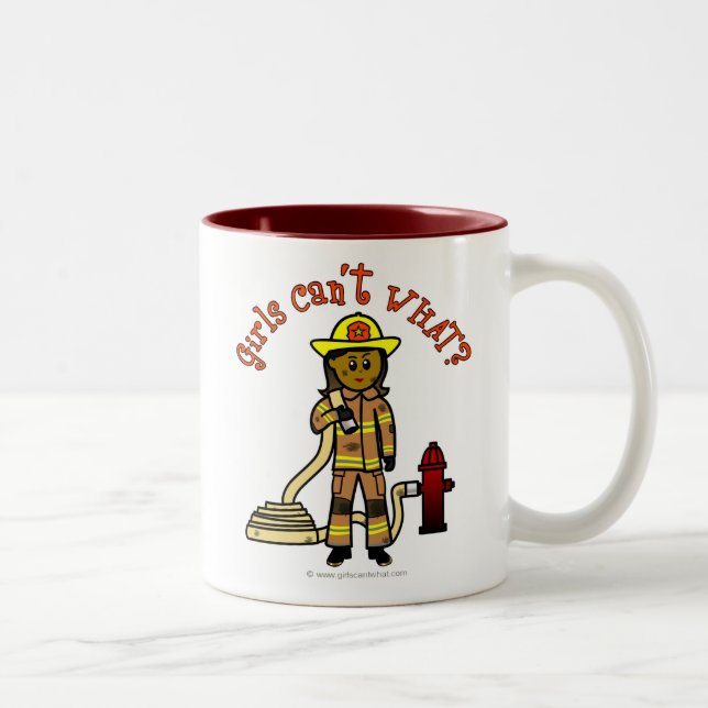 Caneca De Café Em Dois Tons Garota Bombeiro (Direita)