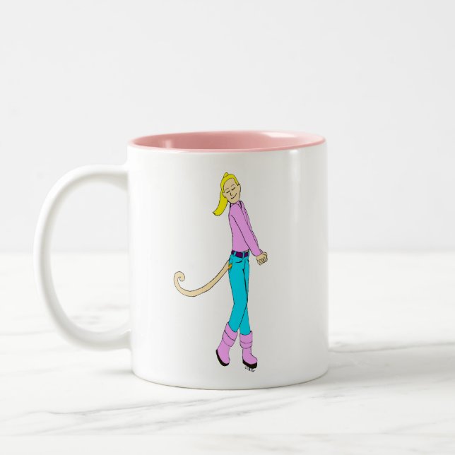 Caneca De Café Em Dois Tons garota com cauda (Esquerda)