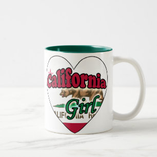 Caneca De Café Em Dois Tons Garota da Califórnia