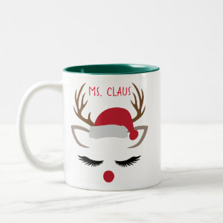 CANECA DE CAFÉ EM DOIS TONS GAROTA DE NATAL REINDEER PERIGO