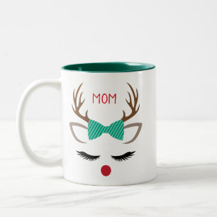 CANECA DE CAFÉ EM DOIS TONS GAROTA DE NATAL REINDEER PERIGO