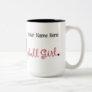 Caneca De Café Em Dois Tons Garota de Voleibol Personalizada