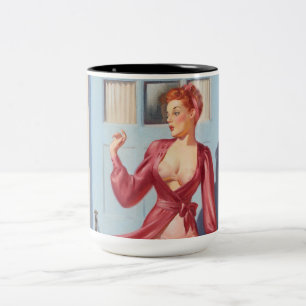 Caneca De Café Em Dois Tons Garota do Jornal Matutino