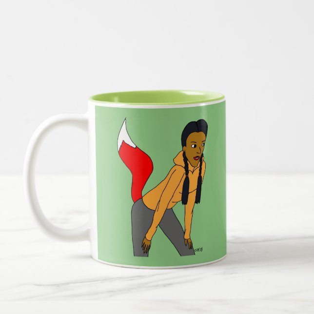 Caneca De Café Em Dois Tons garota foxy (Esquerda)
