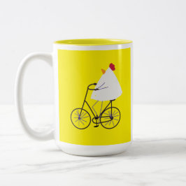 Caneca De Café Em Dois Tons Garota motoqueira atrevida