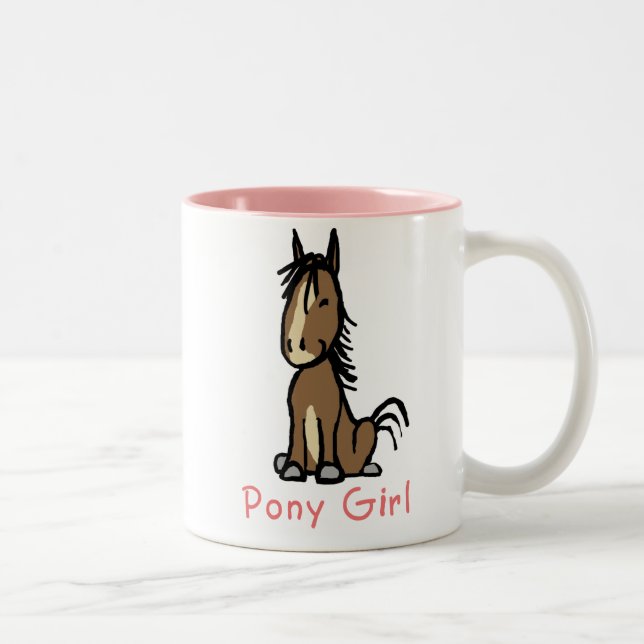 Caneca De Café Em Dois Tons Garota Pony (Direita)