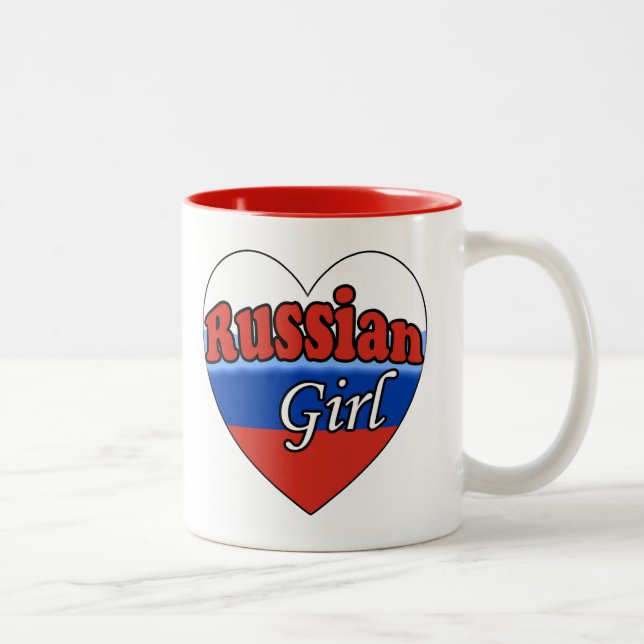 Caneca De Café Em Dois Tons Garota Russa (Direita)