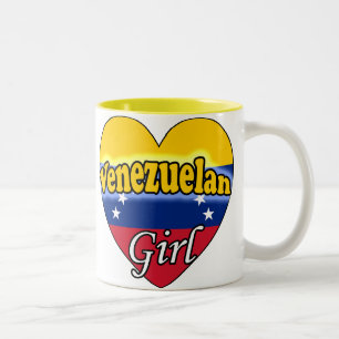 Caneca De Café Em Dois Tons Garota Venezuelana