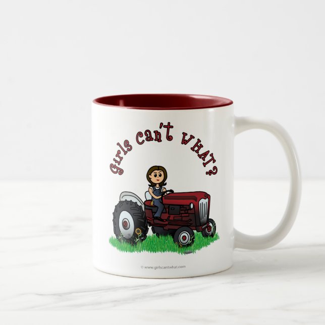 Caneca De Café Em Dois Tons Garota Vermelha Clara (Direita)