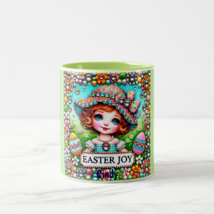 Caneca De Café Em Dois Tons GAROTA VINTAGEM~ Muito Doce