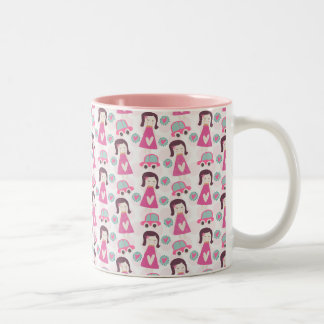 Caneca De Café Em Dois Tons Garotas indo a lugares