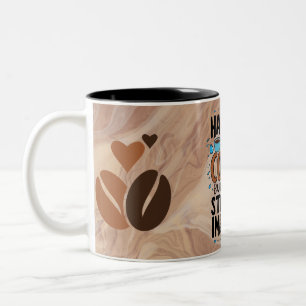 Caneca De Café Em Dois Tons Garrafa de água do marcador de tempo motivacional 