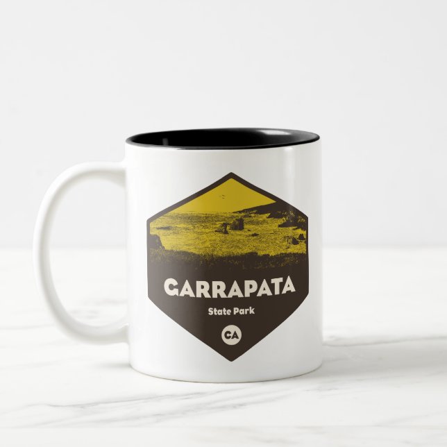 Caneca De Café Em Dois Tons Garrapata State Park California (Esquerda)