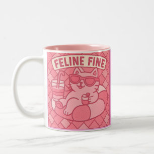 Caneca De Café Em Dois Tons gata fina com diamante