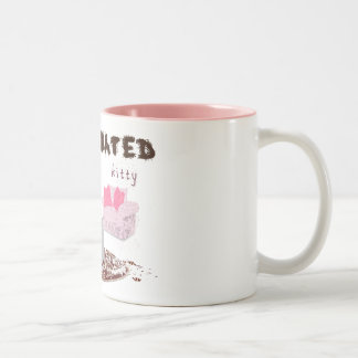 Caneca De Café Em Dois Tons gatinho caffeinated
