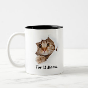 Caneca De Café Em Dois Tons Gatinho coxa
