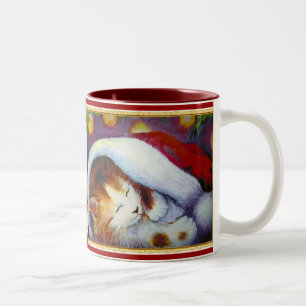 Caneca De Café Em Dois Tons Gatinho de Férias