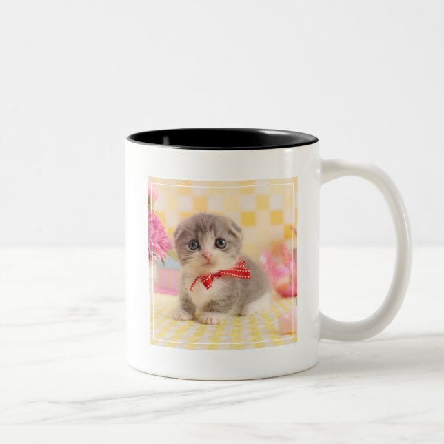Caneca De Café Em Dois Tons Gatinho de Munchkin (Direita)