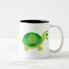 Caneca De Café Em Dois Tons Gatinho De Tartaruga Adorável