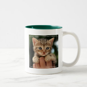 Caneca De Café Em Dois Tons Gatinho doce do bebê