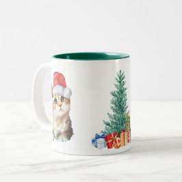 Caneca De Café Em Dois Tons Gatinho Gelado Cachorro Cachorro Papais noeis Fest