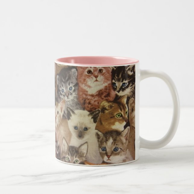 Caneca De Café Em Dois Tons Gatinhos (Direita)