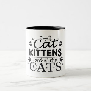 Caneca De Café Em Dois Tons Gatinhos Gatos, Senhor dos Gatos, Gatinhos