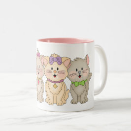 Caneca De Café Em Dois Tons Gatinhos JollyKins
