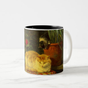 Caneca De Café Em Dois Tons Gatinhos no Play