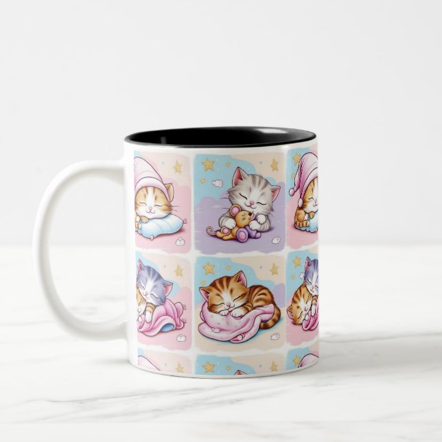 Caneca De Café Em Dois Tons Gatito de Sueños Two-Tone Coffee Mug (Esquerda)