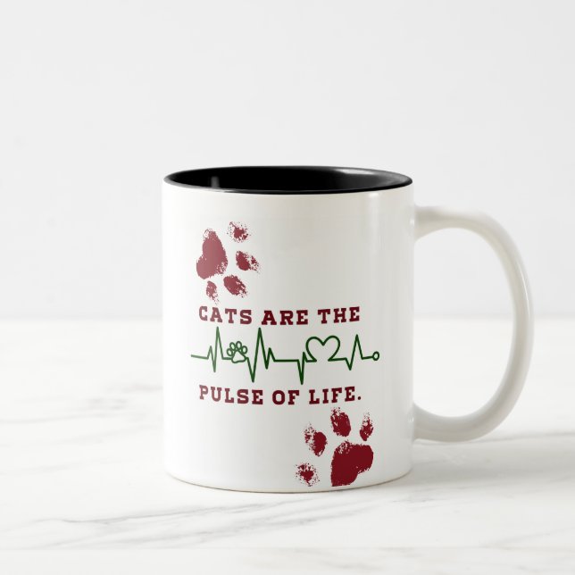 Caneca De Café Em Dois Tons Gato (Direita)