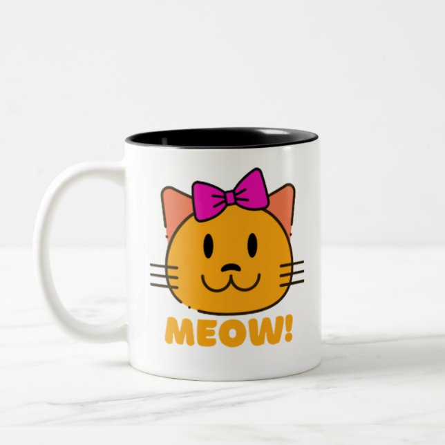 Caneca De Café Em Dois Tons gato (Esquerda)