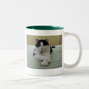 Caneca De Café Em Dois Tons Gato - a vida é boa