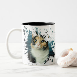 Caneca De Café Em Dois Tons Gato Adorável
