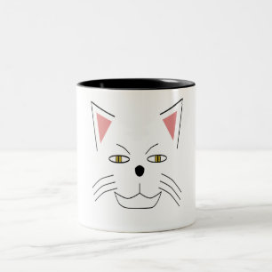 Caneca De Café Em Dois Tons gato assustador miau miau