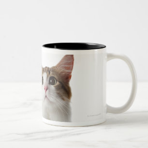 Caneca De Café Em Dois Tons Gato com pés curtos