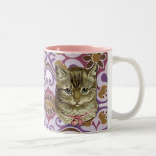 Caneca De Café Em Dois Tons Gato de gato malhado