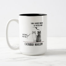 Gato de Humor Negro Diário de Niilismo Citação Int