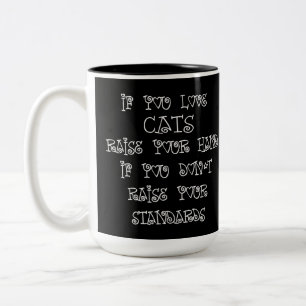Caneca De Café Em Dois Tons Gato de Lover Humor