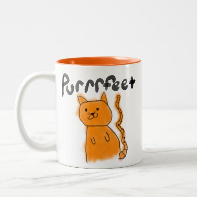 Caneca De Café Em Dois Tons Gato-de-rã (Esquerda)