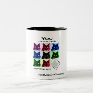 Caneca De Café Em Dois Tons Gato do fantasma