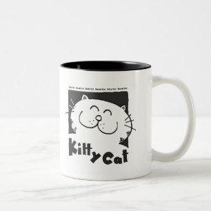 Caneca De Café Em Dois Tons Gato do gatinho - gato esperto