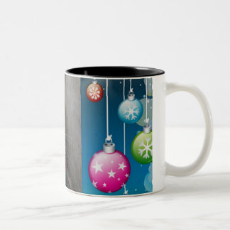 Caneca De Café Em Dois Tons Gato do Natal